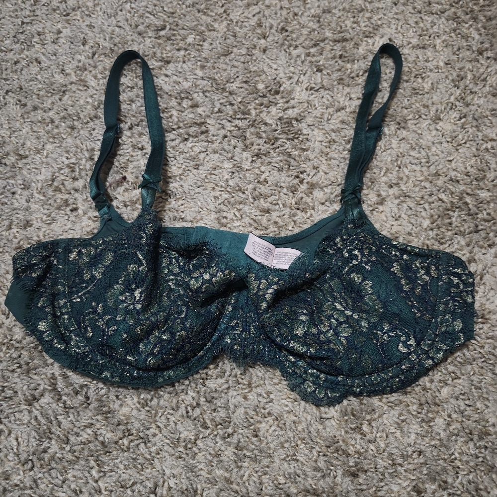 Victoria's Secret  Dream Angels Teal Lace Bra